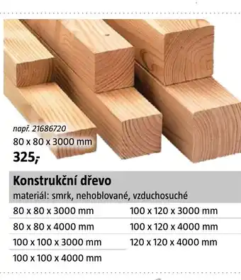 Bauhaus Konstrukční dřevo nabídka