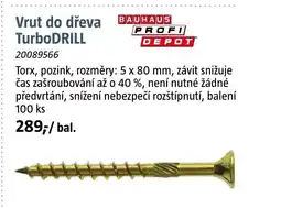 Bauhaus Vrut do dřeva TurboDRILL nabídka