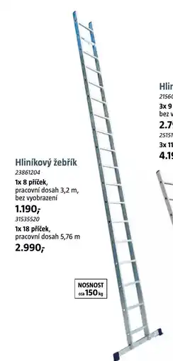 Bauhaus Hliníkový žebřík nabídka