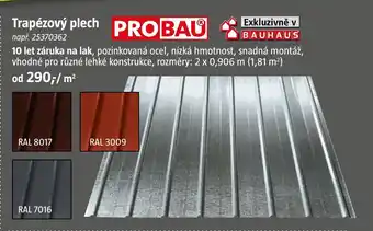 Bauhaus Trapézový plech nabídka