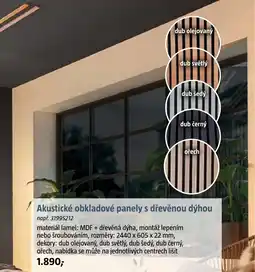 Bauhaus Akustické obkladové panely s dřevěnou dýhou nabídka