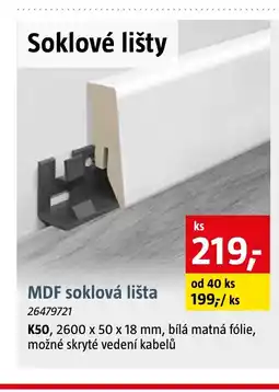 Bauhaus MDF soklová lišta nabídka