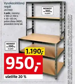 Bauhaus Vysokozátěžový regál nabídka