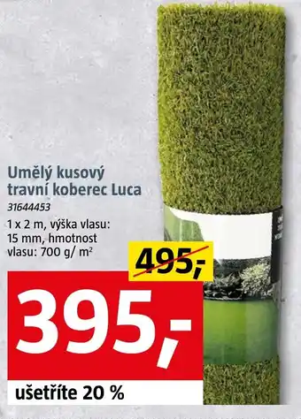 Bauhaus Umělý kusový travní koberec Luca nabídka