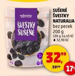 Penny Market SUŠENÉ ŠVESTKY NATURALIA bez pecek, 200 g nabídka