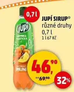 Penny Market JUPÍ SIRUP různé druhy, 0,7 l nabídka