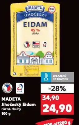 Kaufland MADETA Jihočeský Eidam různé druhy nabídka