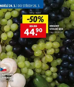 Lidl HROZNY STOLNÍ MIX, 500 g nabídka