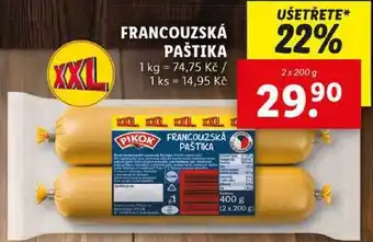 Lidl FRANCOUZSKÁ PAŠTIKA, 2x 200 g nabídka