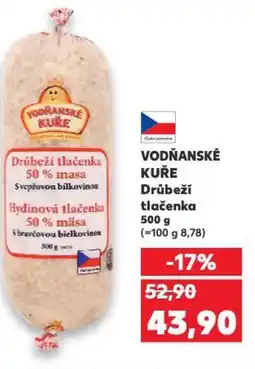 Kaufland VODŇANSKÉ KUŘE Drůbeží tlačenka nabídka
