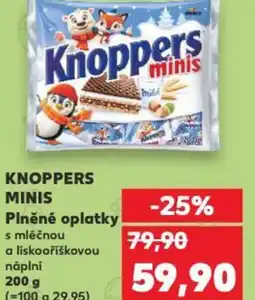 Kaufland KNOPPERS MINIS Plněné oplatky nabídka