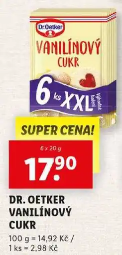 Lidl DR. OETKER VANILÍNOVÝ CUKR, 6x 20 g nabídka