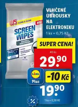 Lidl VLHČENÉ UBROUSKY NA ELEKTRONIKU, 40 ks nabídka