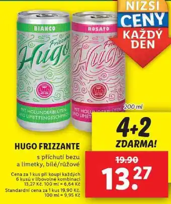 Lidl HUGO FRIZZANTE, 200 ml nabídka