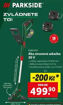 Lidl Aku strunová sekačka 20 V nabídka