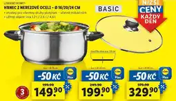 Lidl HRNEC Z NEREZOVÉ OCELI - pr. 16/20/24 CM nabídka