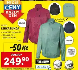 Lidl LEHKÁ BUNDA nabídka