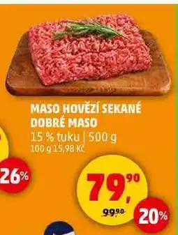 Penny Market MASO HOVĚZÍ SEKANÉ DOBRÉ MASO 15% tuku, 500 g nabídka