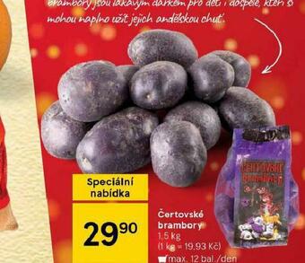 Tesco Čertovské brambory nabídka