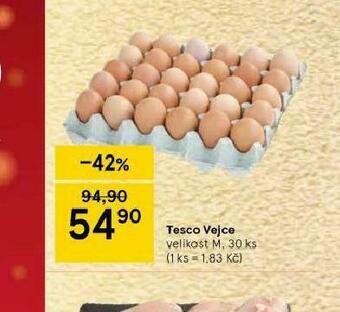 Tesco Vejce m 30 ks nabídka