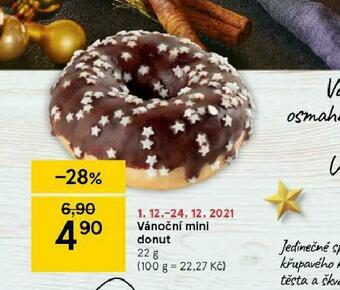 Tesco Vánoční mini donut nabídka