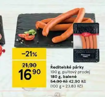 Tesco Ředitelksé párky nabídka