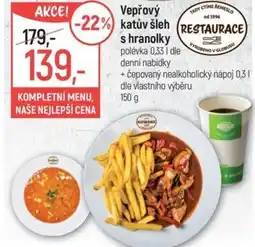 Globus Vepřový katův šleh s hranolky nabídka