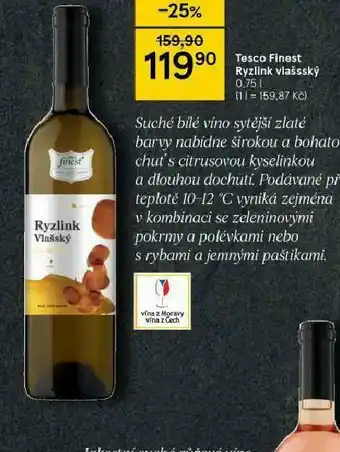 Tesco fonest ryzlink vlašský