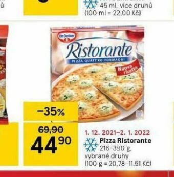 Tesco Pizza ristorante nabídka