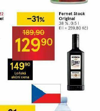 Tesco Fernet stock original nabídka
