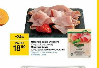 Tesco Moravská šunka výběrová nabídka