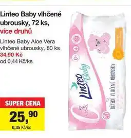 Šlak Linteo Baby Vlhčené dětské ubrousky s aloe vera 80 ks nabídka