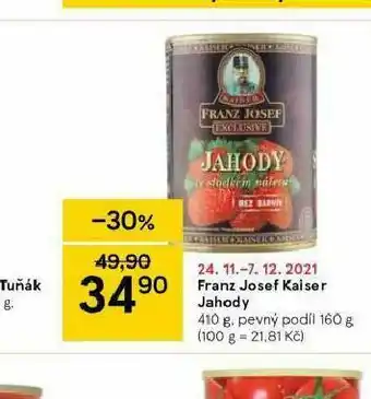 Tesco Franz josef kaisyer jahody nabídka