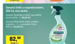 Šlak Sanytol Dezinfekce čistič podlahy & plochy, 1l+ univerzální čistič, 500 ml nabídka