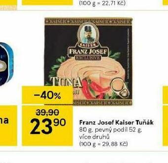 Tesco Franz josef kaiser tuňák nabídka