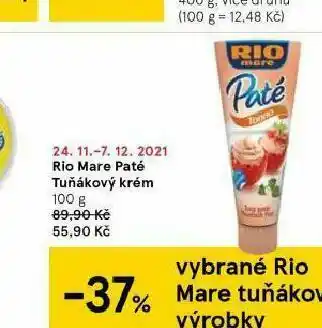 Tesco Rio mare paté tuňákový krém nabídka