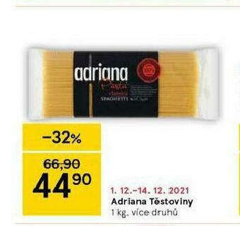 Tesco Adriana těstoviny nabídka