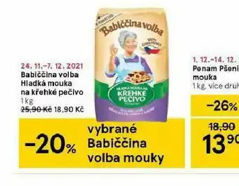 Tesco Babiččina mouka hladká nabídka