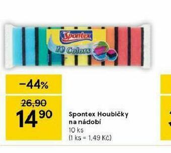 Tesco Spontex houbičky nabídka