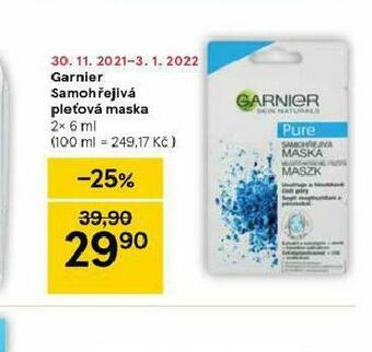 Tesco Garnier samohřejivá pleťová maska nabídka