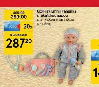 Tesco Go play emmi panenka s lékařskou sadou nabídka