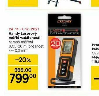 Handy laserový měřič vzdálenosti