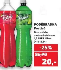 Kaufland PODĚBRADKA Poctivá limonáda nabídka