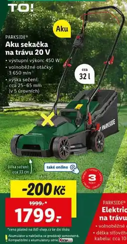 Lidl Aku sekačka na trávu 20 V nabídka