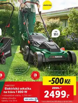 Lidl Elektrická sekačka na trávu 1 800 W nabídka