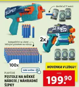Lidl PISTOLE NA MĚKKÉ NÁBOJE/NÁHRADNÍ ŠIPKY nabídka