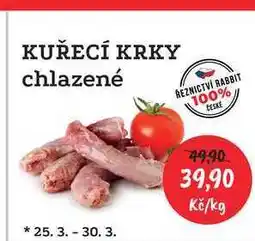 RABBIT řeznictví KUŘECÍ KRKY chlazené 1kg nabídka