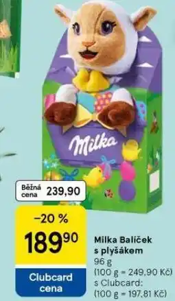 Tesco Milka balíček s plyšákem nabídka