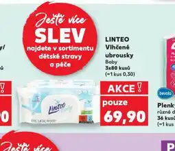 Kaufland Linteo baby dětské vlhčené ubrousky nabídka