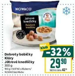 Billa Dobroty babičky Kláry Játrové knedlíčky nabídka